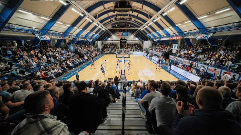 1962. gadā uzbūvētā "Kalev" Sporta halle Tallinas un Dižonas komandu spēles laikā. Foto: FIBA
