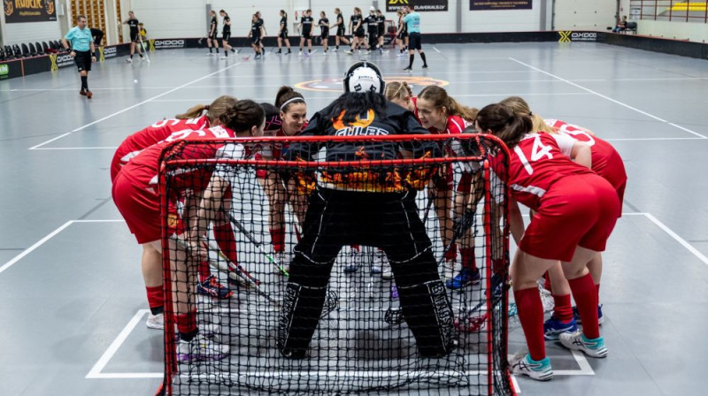 FK "Ķekava" ar pozitīvām emocijām var gatavoties izslēgšanas turnīram, foto: Floorball.lv