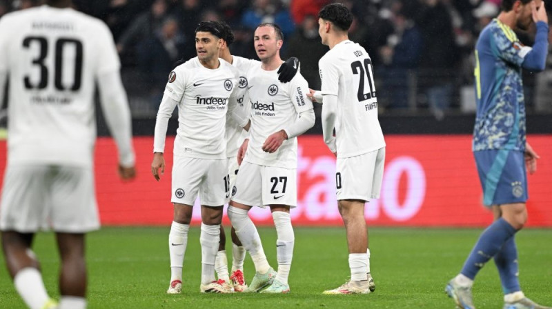 Frankfurtes "Eintracht" futbolisti Foto: DPA/Scanpix