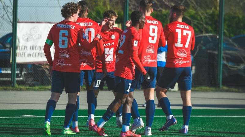 "Jelgavas" futbolisti Foto: Ruslans Antropovs