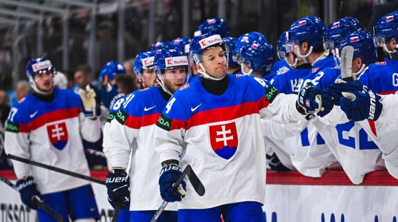 Slovākijas hokejisti. Foto: AFP/Scanpix