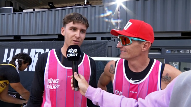 Kristians Fokerots un Mārtiņš Pļaviņš. Foto: Queen & King of the Court