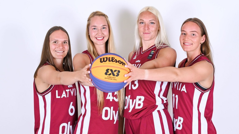 Ketija Vihmane, Digna Strautmane, Marta Miščenko, Paula Mauriņa. Foto: FIBA