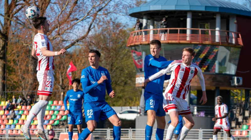 Mirklis "Liepājas" un RFS cīņā 14. maijā. Foto: Roberts Pūce/FK RFS