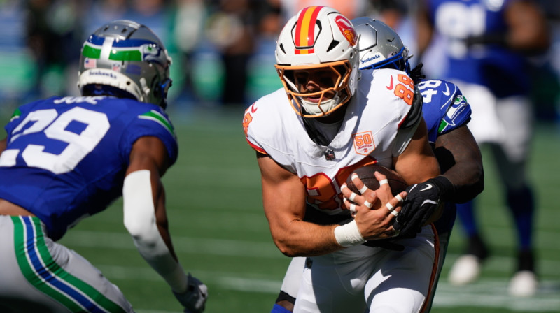 "Buccaneers" balsta uzbrucējs Keids Otons. Foto: AP/Scanpix