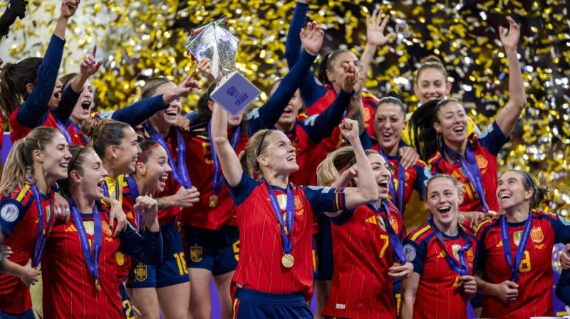 Spānijas izlases futbolistes Foto: ZP/Scanpix