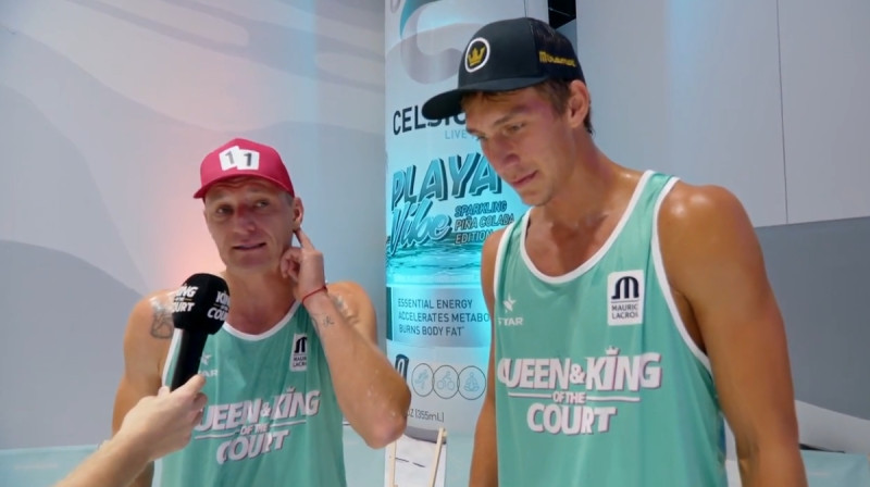 Mārtiņš Pļaviņš un Dereks Bredfords. Foto: King of the Court