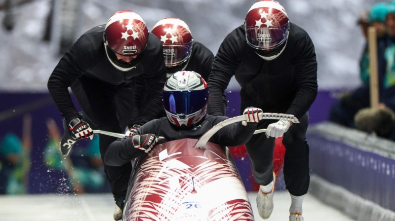 Jēkaba Kalendas pilotētais četrinieks. Foto: AFP/Scanpix