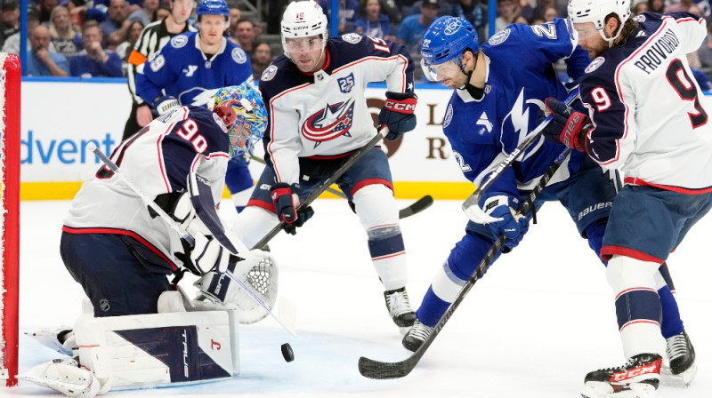 Elvis Merzļikins. Foto: AP/Scanpix