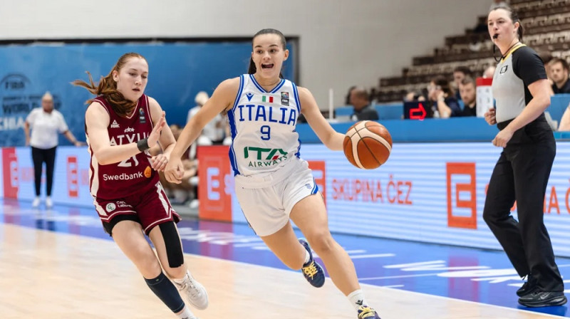 Evelīna Sirsniņa 2026. gada 18. jūlijā. Foto: FIBA