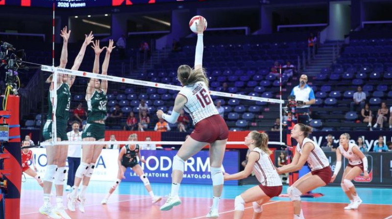 Anija Jurdža uzbrukumā. Foto: CEV
