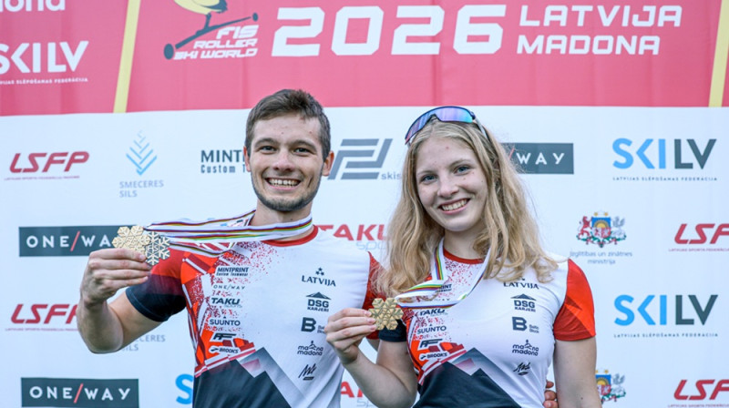 Lauris un Linda Kaparkaleji. Foto: Agris Veckalniņš/Ski.kv