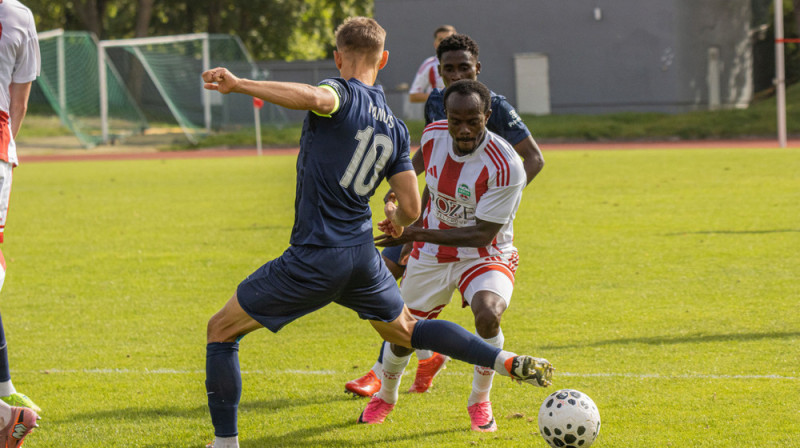 Epizode spēlē starp FK "Liepāja" un BFC "Daugavpils". Foto: Daņiils Kaļinovs