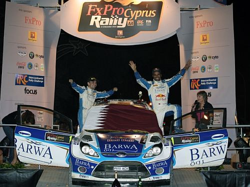 IRC sezona galā; Kiprā pirmo uzvaru IRC rallijā izcīna Dakāras vicečempions Al-Atijahs