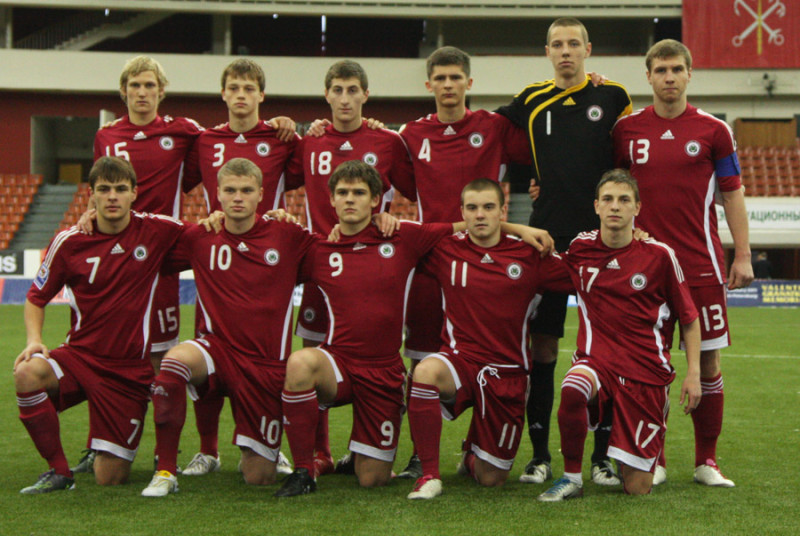 U-18 futbolistiem 0:6 pret Krieviju