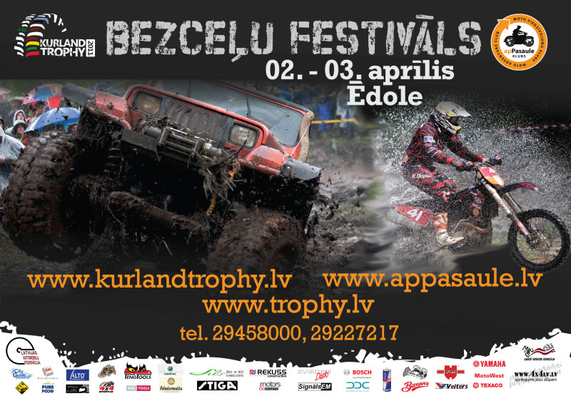 Ēdolē 2. un 3. aprīlī norisināsies bezceļu festivāls "Kurland Trophy 2011"