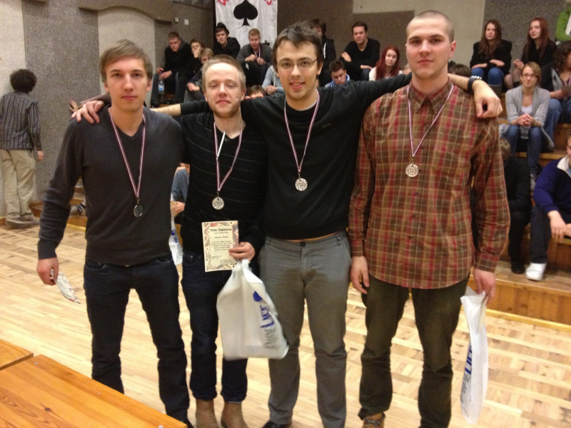 Latvijas atklātajā čempionātā jauniešiem bridžā noskaidroti uzvarētāji