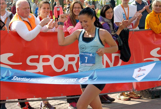 Latvijas čempioni maratonā - R.  Kaimiņš un Liepiņa