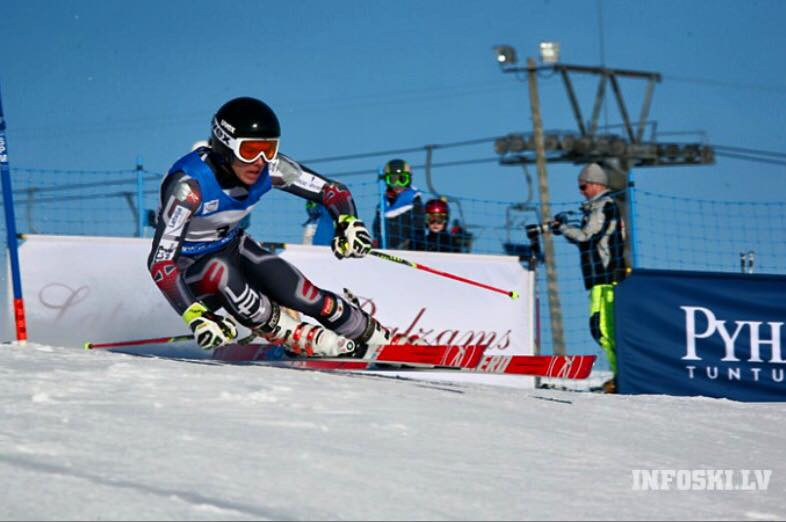 Kalnu slēpotājiem Gedrām punktu rekords FIS milzu slalomā Somijā