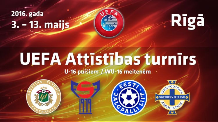 Rīgā notiks UEFA Attīstības turnīri  U16 vecuma grupās