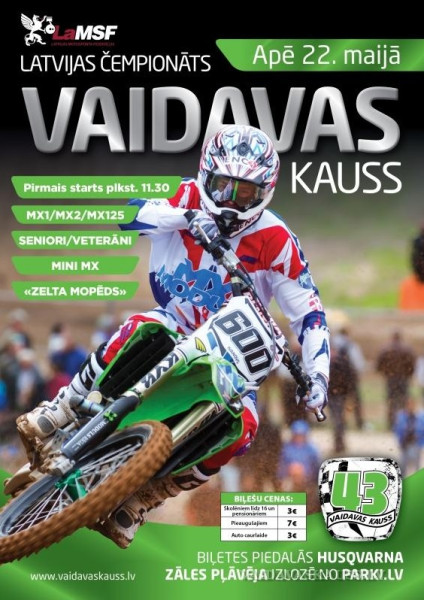 Latvijas čempionāta 2.posms un „Vaidavas Kauss”motokrosā gatavi startam