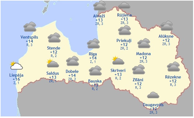 Laika prognoze šodienai - 19. septembrim