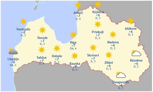 Laika prognoze šodienai - 17. oktobrim