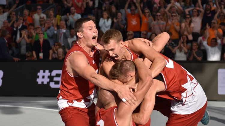 Latvijas 3x3 basketbola izlase sensacionāli triumfē Eiropas kausā