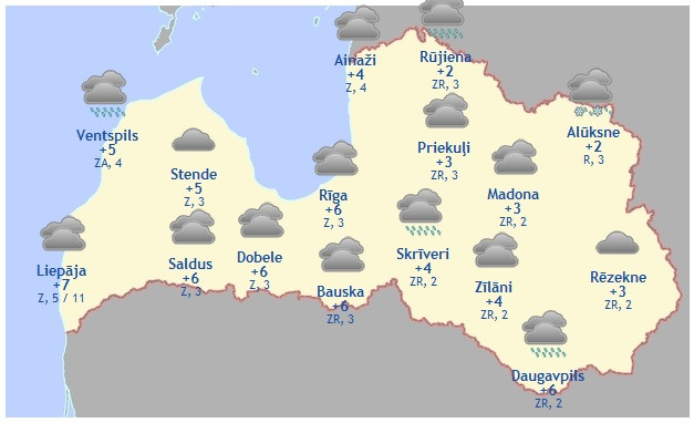 Laika prognoze šodienai - 27. oktobrim