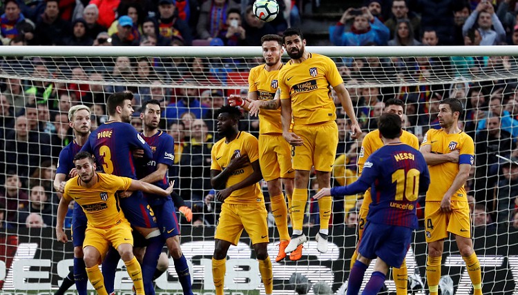Mesi izcils brīvsitiens, "Atletico" bezzobainība ļauj "Barca" spert platu soli pretī titulam
