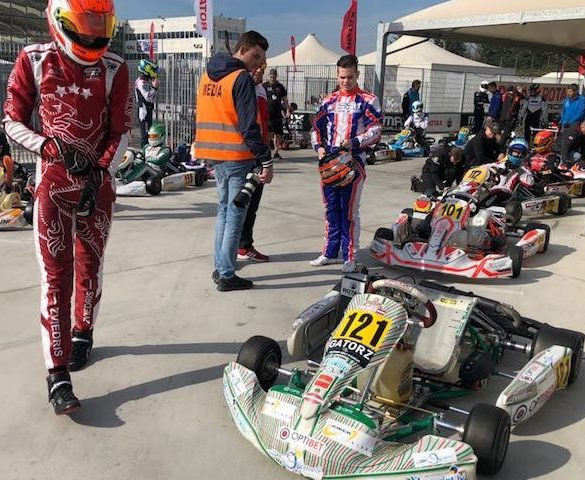 Valters Zviedris izcīna dalīto 9. – 10. vietu Rotax Centrāleiropas 1. posmā kartingā