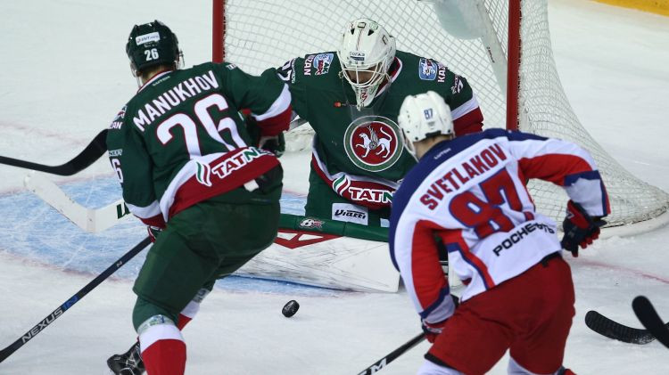 "Ak Bars" KHL finālsērijas pirmajā mačā pieveic CSKA