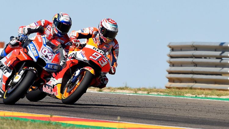 Markess ar uzvaru Aragonā palielina savu pārsvaru "Moto GP" kopvērtējumā