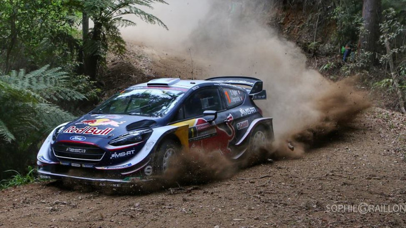 Austrālijas WRC treniņos ātrāko laiku uzrāda Ožjē