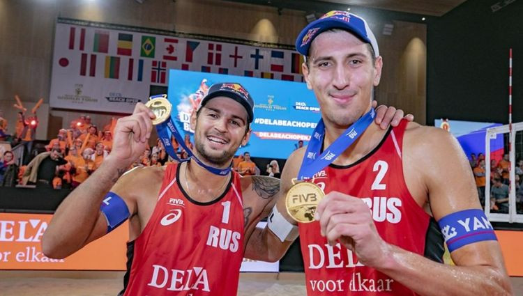 Krievijas pludmales volejbolisti Stojanovskis un Krasiļņikovs triumfē četru zvaigžņu turnīrā Hāgā