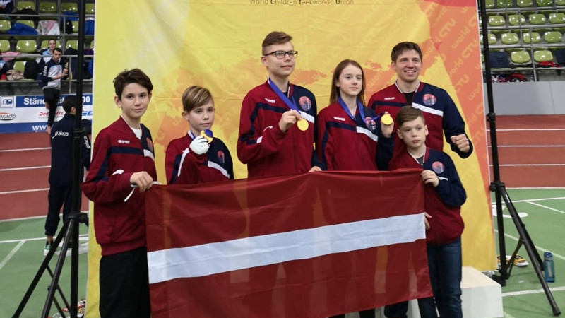 Latvijas taekvondo klubs Vācijā izcīna trīs zelta medaļas