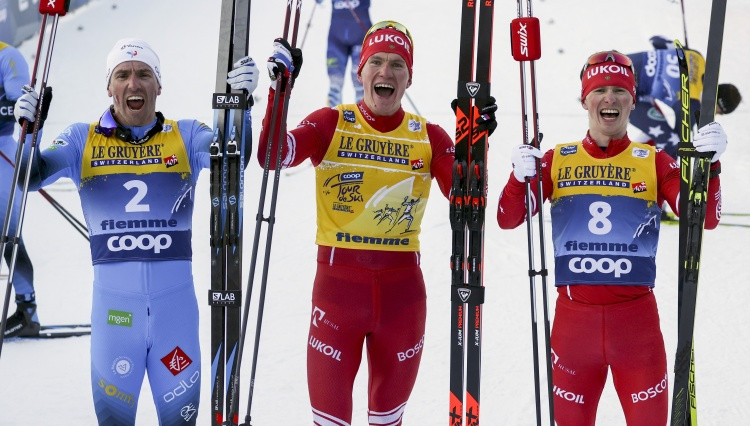 Boļšunovs aizstāv "Tour de Ski" čempiona titulu, Krievijai gandrīz pilnīga dominance