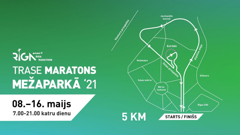 Maijā Mežaparkā darbosies Rimi Rīgas maratona trase “Maratons Mežaparkā”