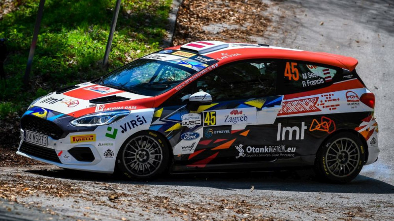 Pēc Horvātijas WRC rallija pirmās dienas Sesks JWRC klasē ceturtais