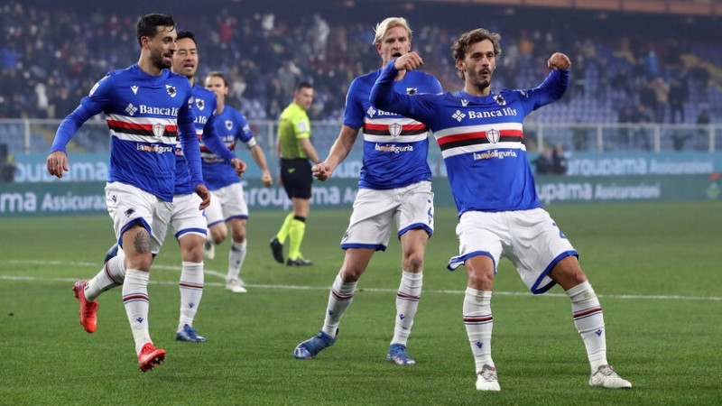 Gabjadini divi vārtu, Laternu derbijā ''Sampdoria'' sakauj ''Genoa''