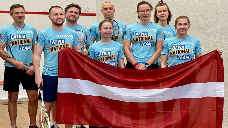 Latvija uzvar pirmajā "Baltic team challenge'' turnīrā skvošā