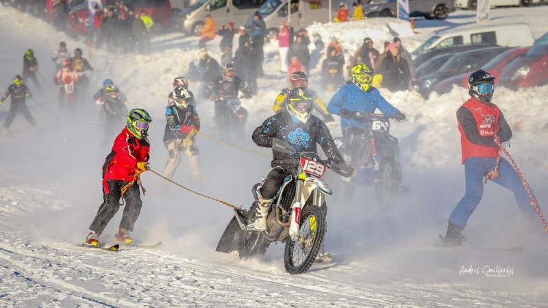 Aizvadīts ziemas motokrosa un skijoringa 4. posms