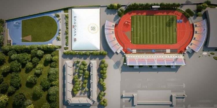 Futbola halle būs arī "Daugavas" stadionā Rīgā