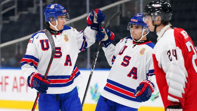 Amerikāņi pasaules meistarsacīkstēs sagrauj arī Austrijas U20 hokejistus