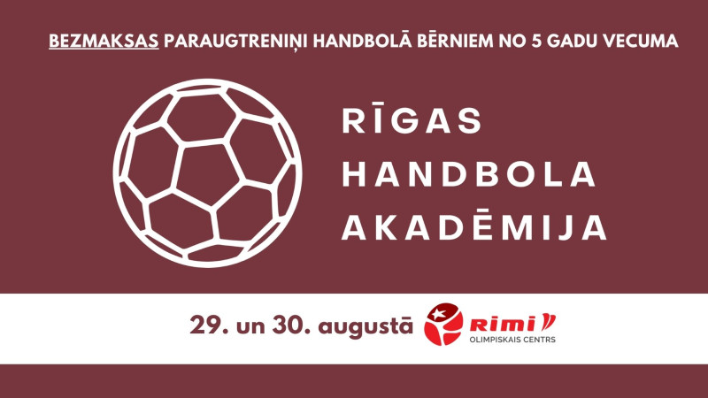 Rīgā iespēja trenēties handbolā no piecu gadu vecuma