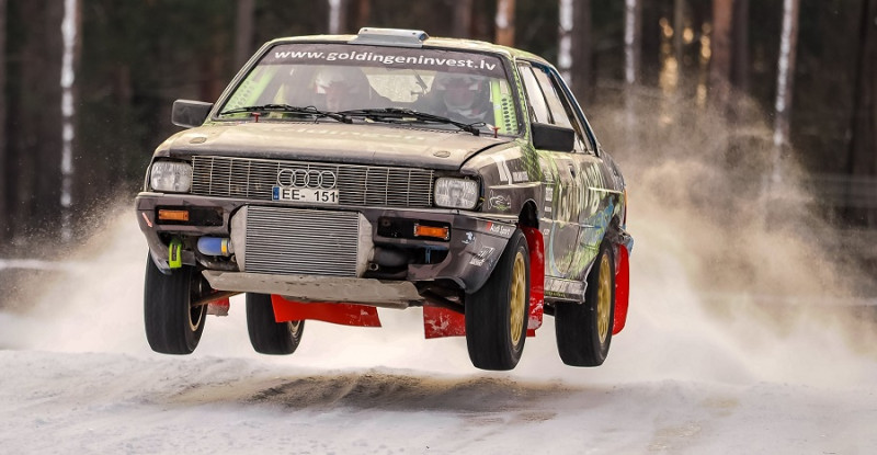 Jāņa Salas ekipāža ar 330 Zs jaudīgo ''Audi 90 Quattro'' debitēs Somijas rallijā