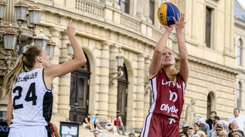 Latvijas 3x3 basketbolistes Prāgā piekāpjas arī Lietuvai