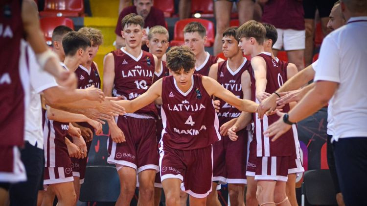 Latvijas kadeti grupu turnīru pabeigs ar agro spēli pret serbiem