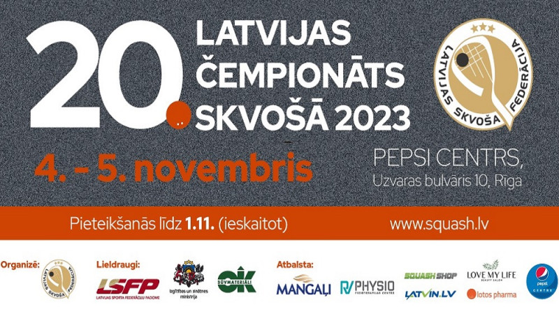 Rīt Rīgā sāksies Latvijas čempionāts skvošā