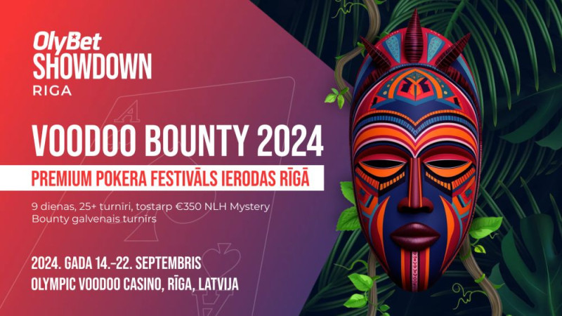 Rīgā ierodas grandiozais pokera festivāls – "OlyBet Showdown Riga Voodoo Bounty 2024"